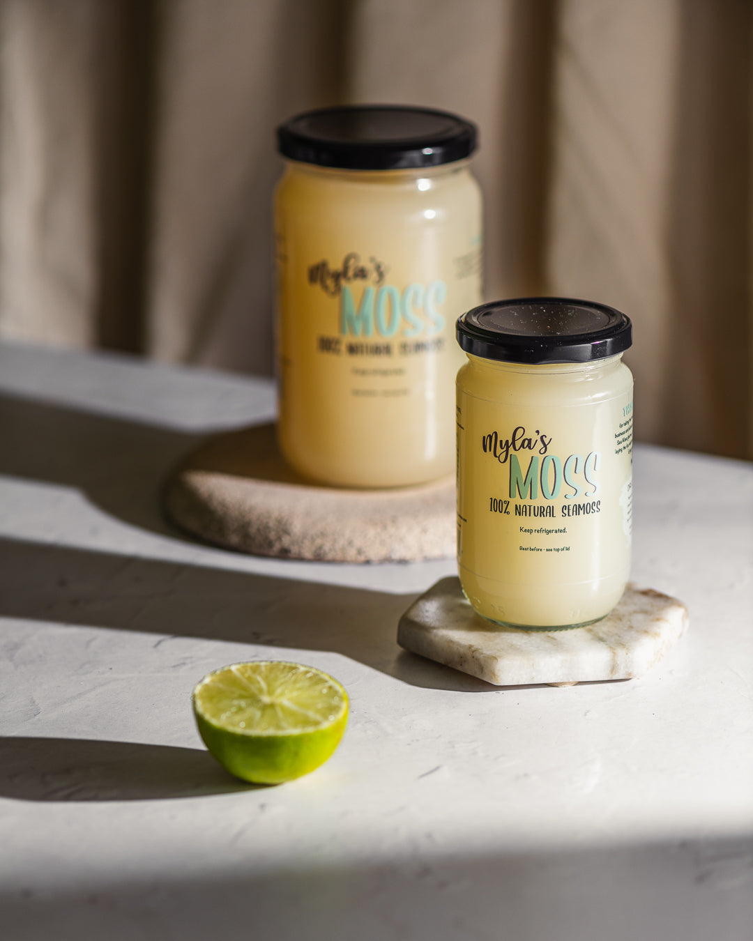 Myla's Moss sea moss jars
